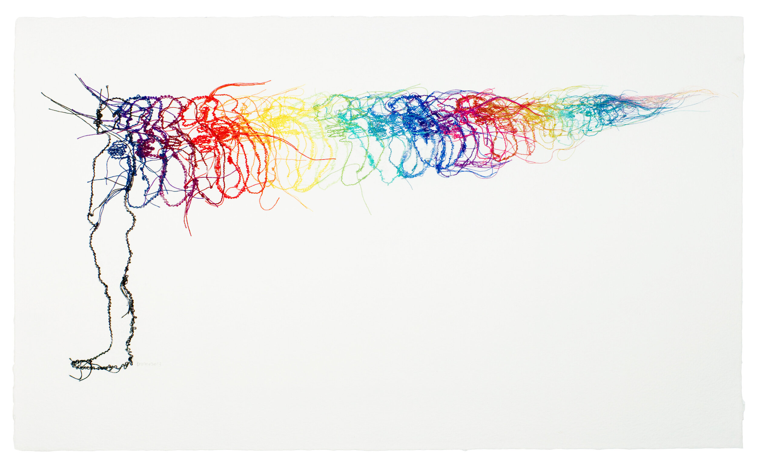  Do Ho Suh,  Whispers,  2013, Thread, cotton, methyl cellulose, 20.625 x 30.25 x .5 inches. 