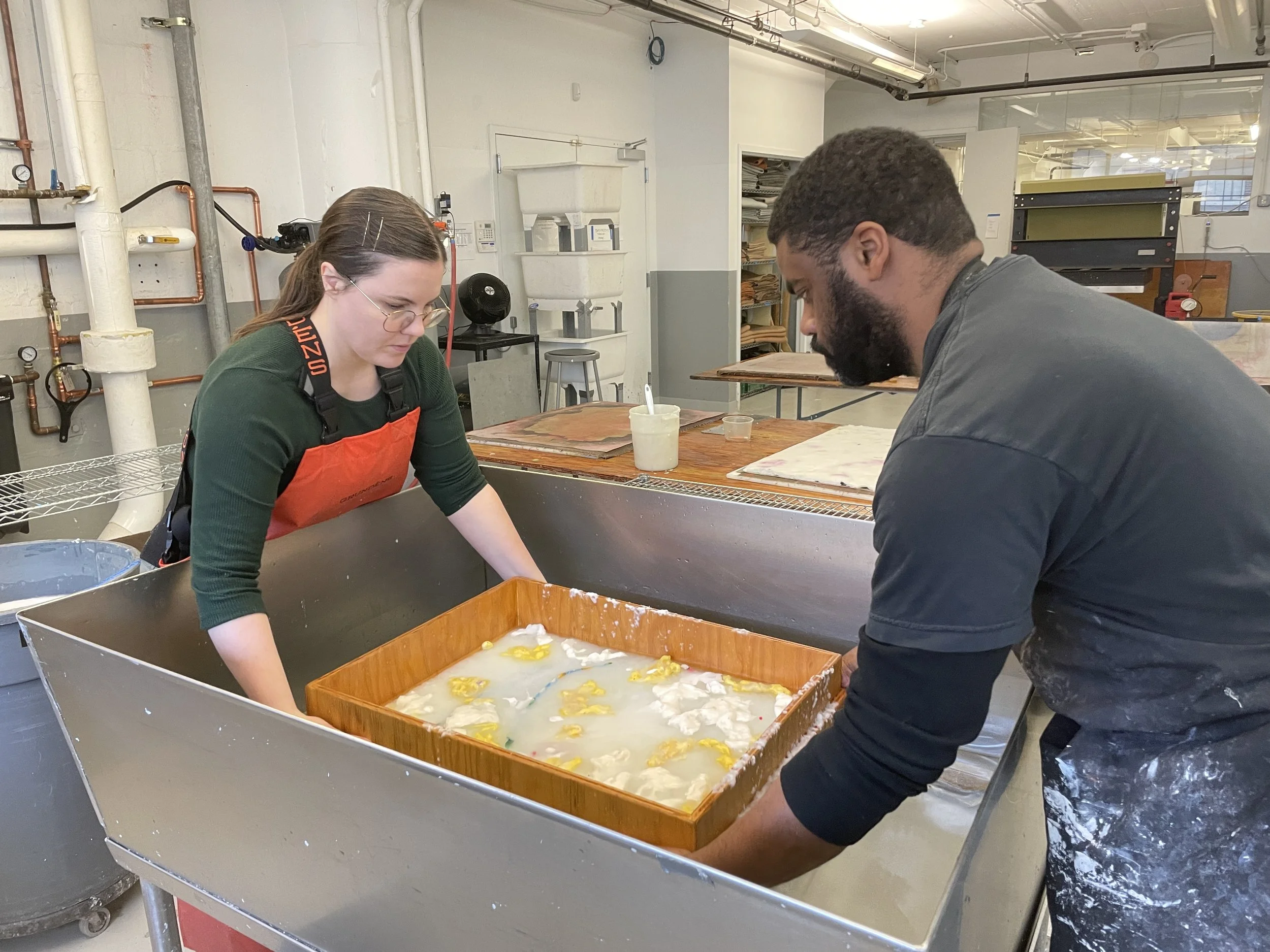 Artist Kevin Beasley with Lauren Kruskowski (2024-25 West Bay View Foundation Fellow) 
