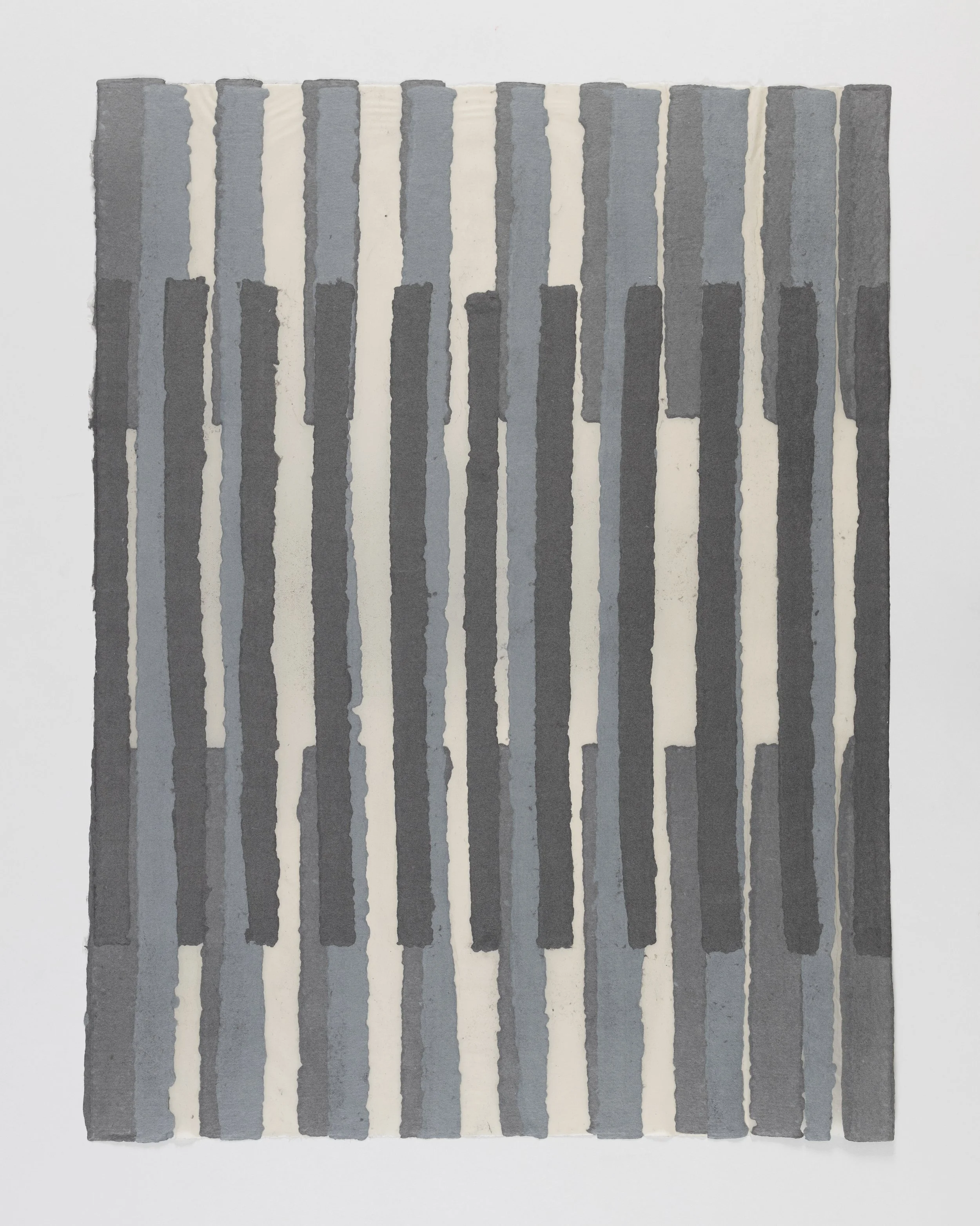  Sam Moyer,  Soft Mod 16 , 2025.   Handmade cotton and abaca paper. 24.50h x 18.50w in 