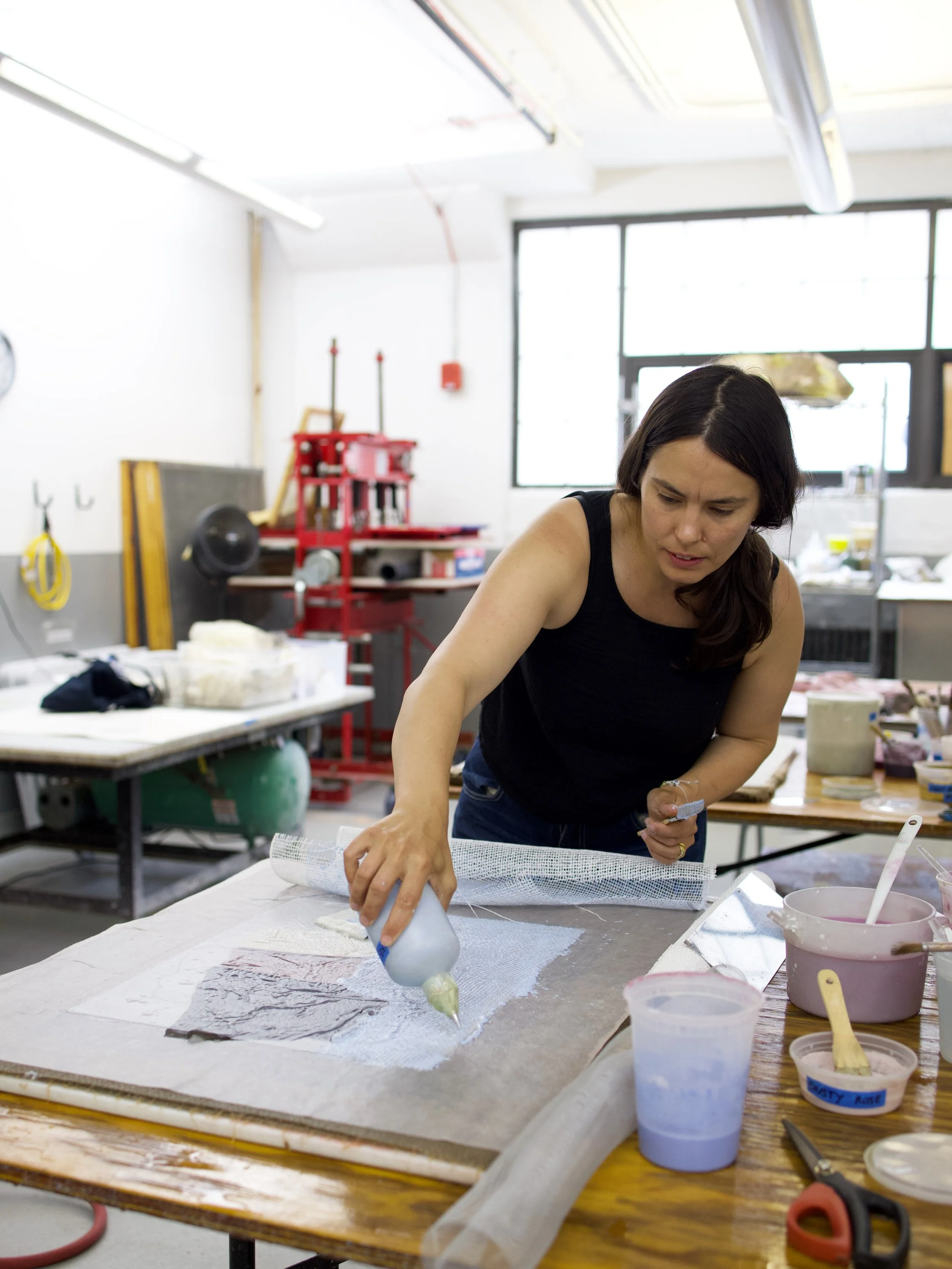 &ldquo;I love the way these sheets of abaca can hold the shape of cloth, or even added pulp, exactly as if it were a cloud about to change.&nbsp;Because less formally seams are a place where energy occurs. And growth, or transitional ecologies. River