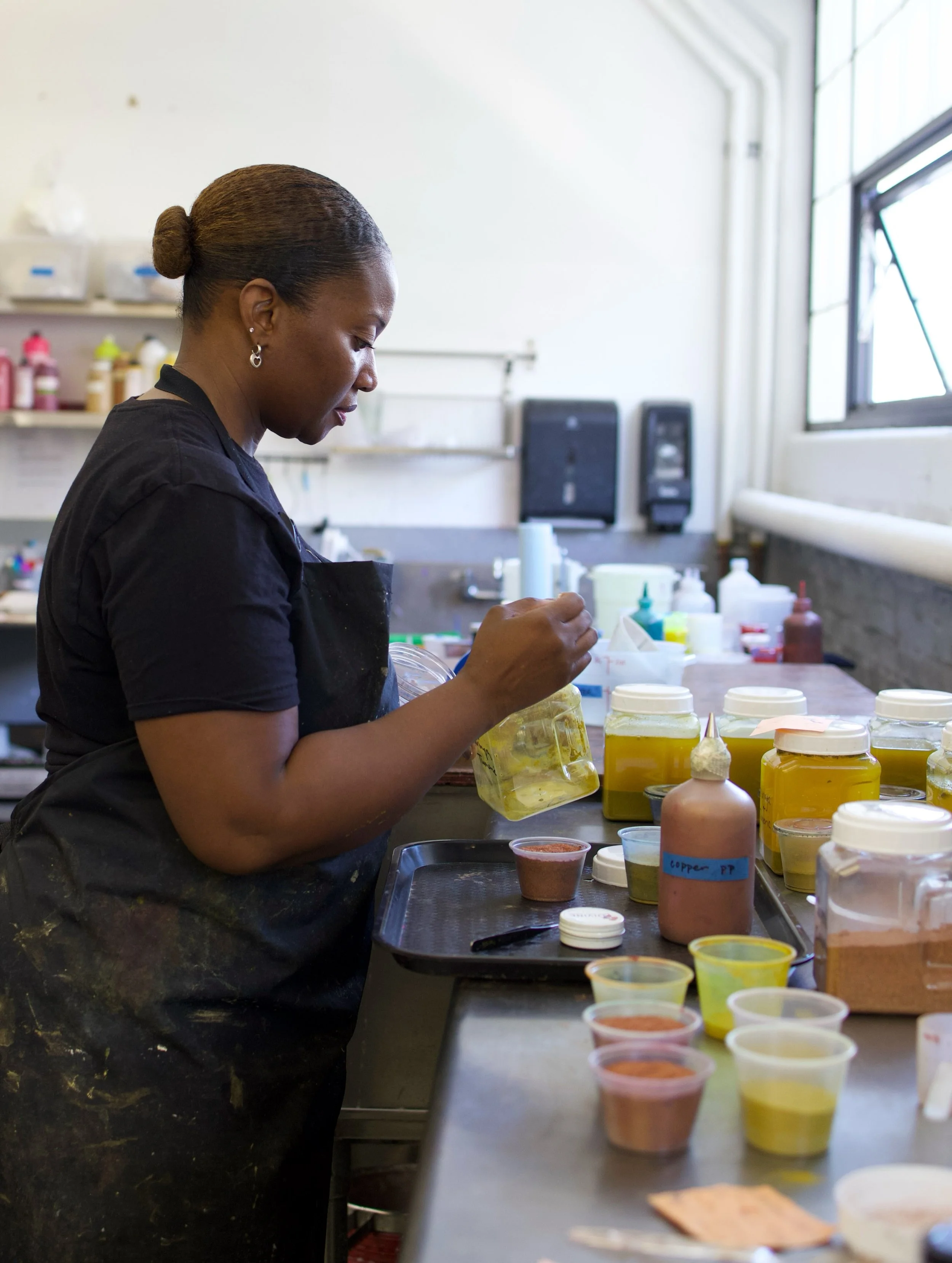 &ldquo;Plant Medicine translates the ingredients of moringa and turmeric bush tea, and sea moss wellness drink into multi-sensory paper works by blending medicinal herbs and spices like moringa leaf, cinnamon, dried sea moss, and nutmeg, with pigment