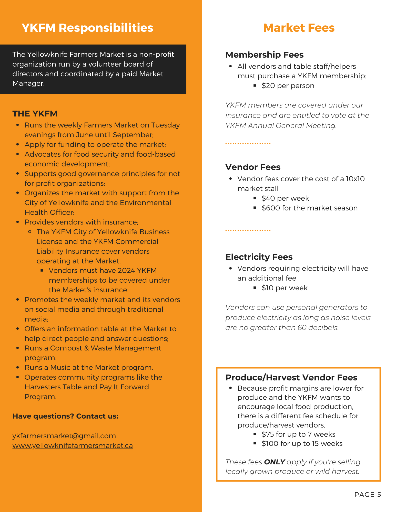 Market Handbook — Yellowknife Farmers Market
