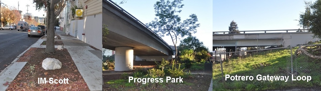 Three of the District's seven green spaces that will be getting 'Jumpstart' services.