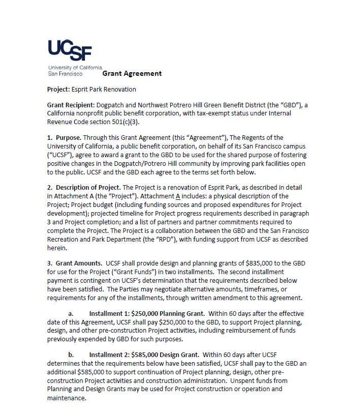 UCSF-GBD Contract