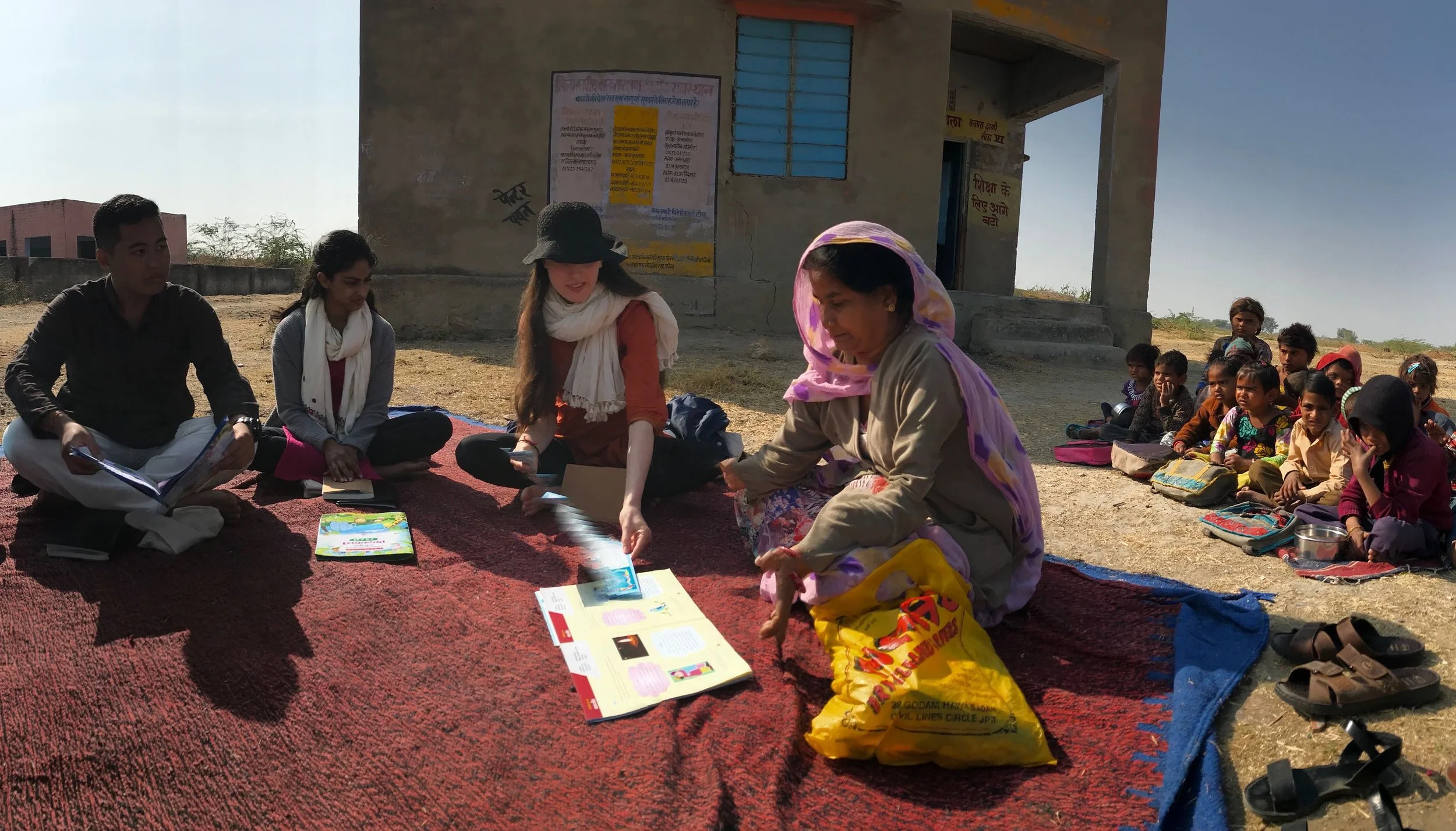 Learning about the local anganwadi spending time with the class and teacher.