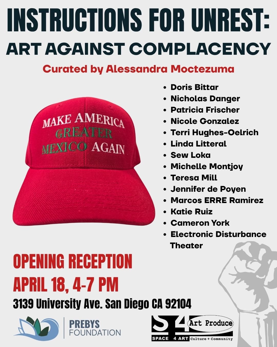 Opening Reception - Instructions for Unrest: Art Against Complacency