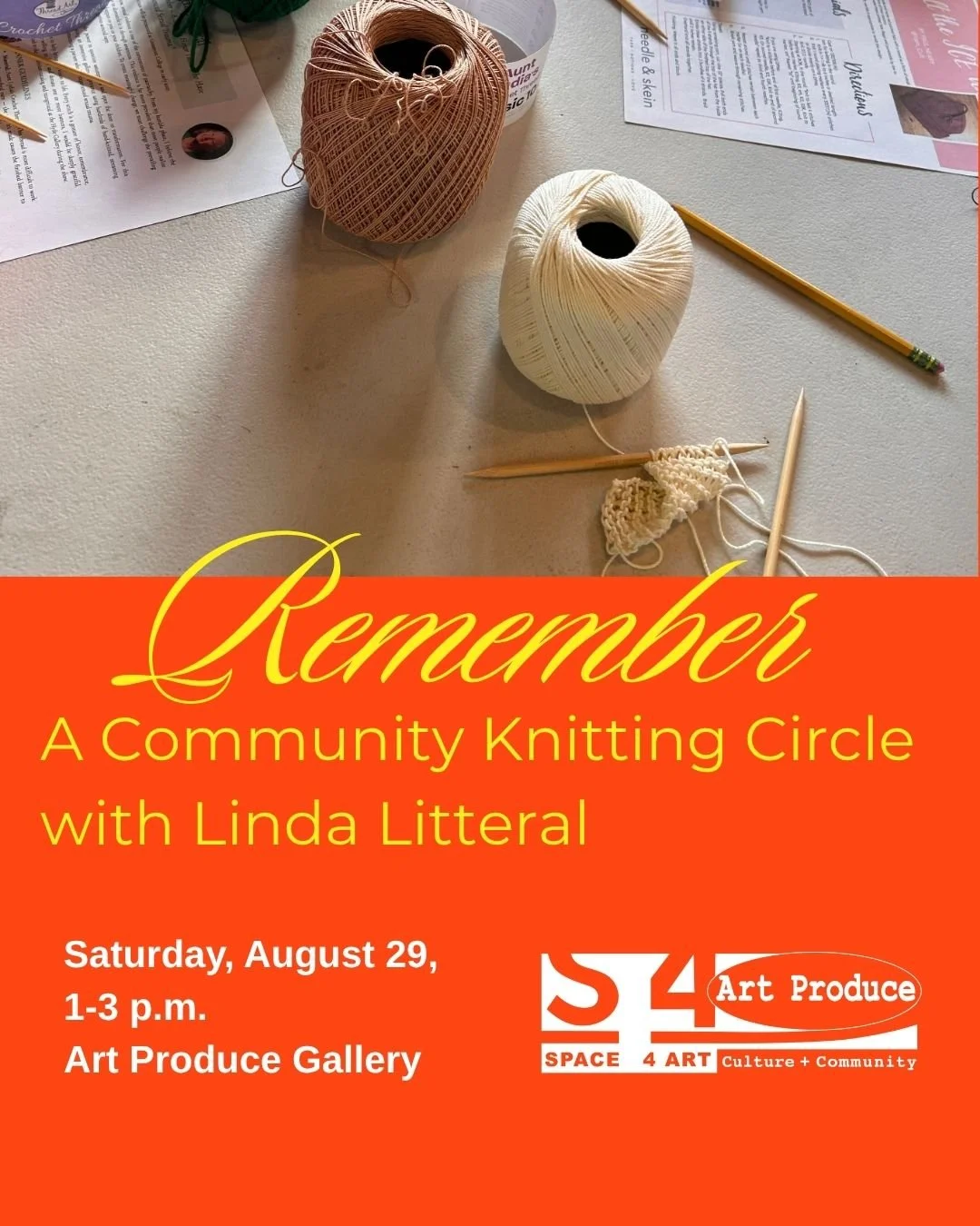 Remember: A (Monthly) Community Knitting Circle 
