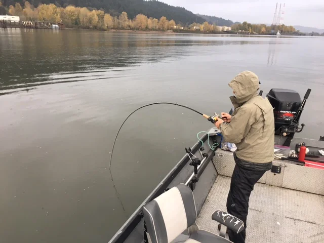 Darin Bringing in His Catch