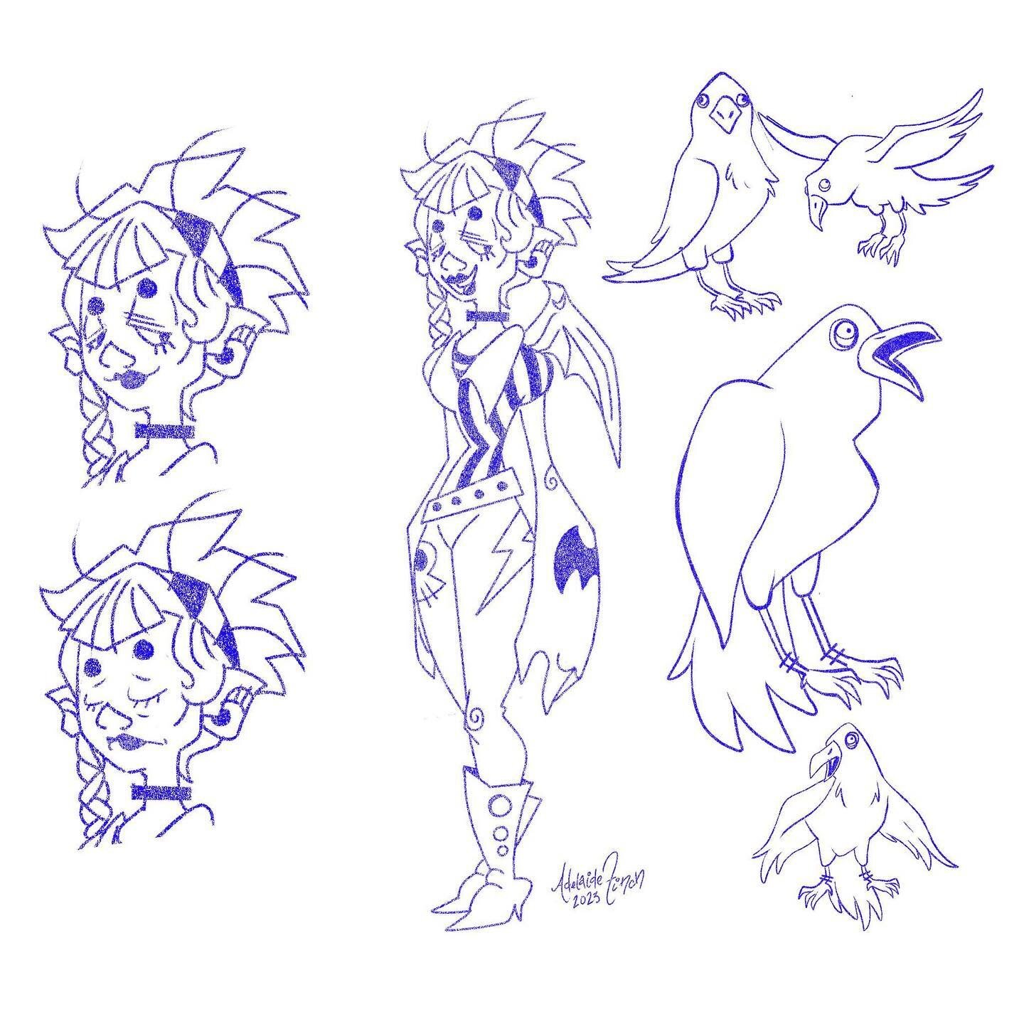 Character based on @linsey_tattoo :-) #character #design #characterdesign #oc #goth #bat #raven #art #artwork #artistsoninstagram #sketch #sketchbook #sketches