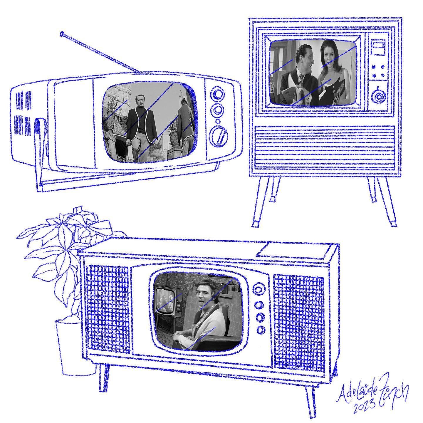 1960s/1970s tvs. Can you name the classic shows? #props #tvs #tvprops #propdesign #art #artwork #artistsoninstagram #sketch #sketches #sketchbook #design