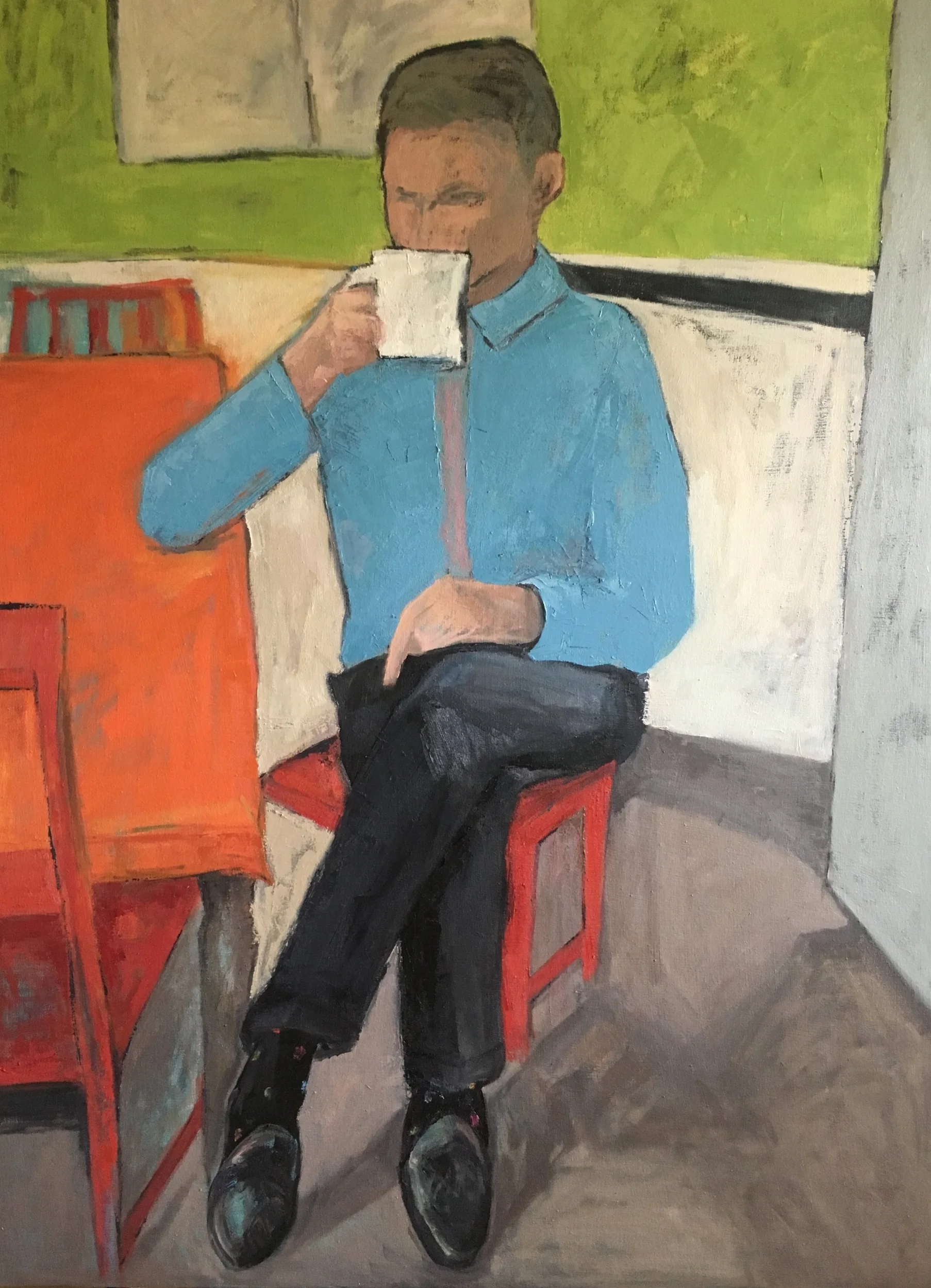  Joe / Tea &nbsp; &nbsp;38 x 52 &nbsp; &nbsp;oil on canvas 