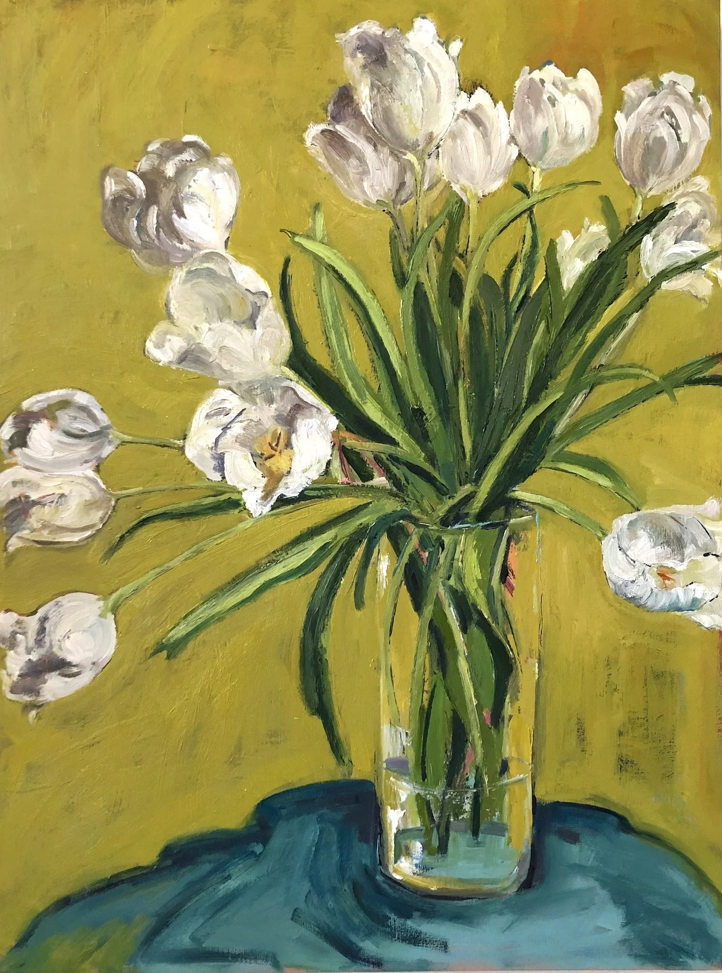  White Tulips  18 x 24 SOLD 