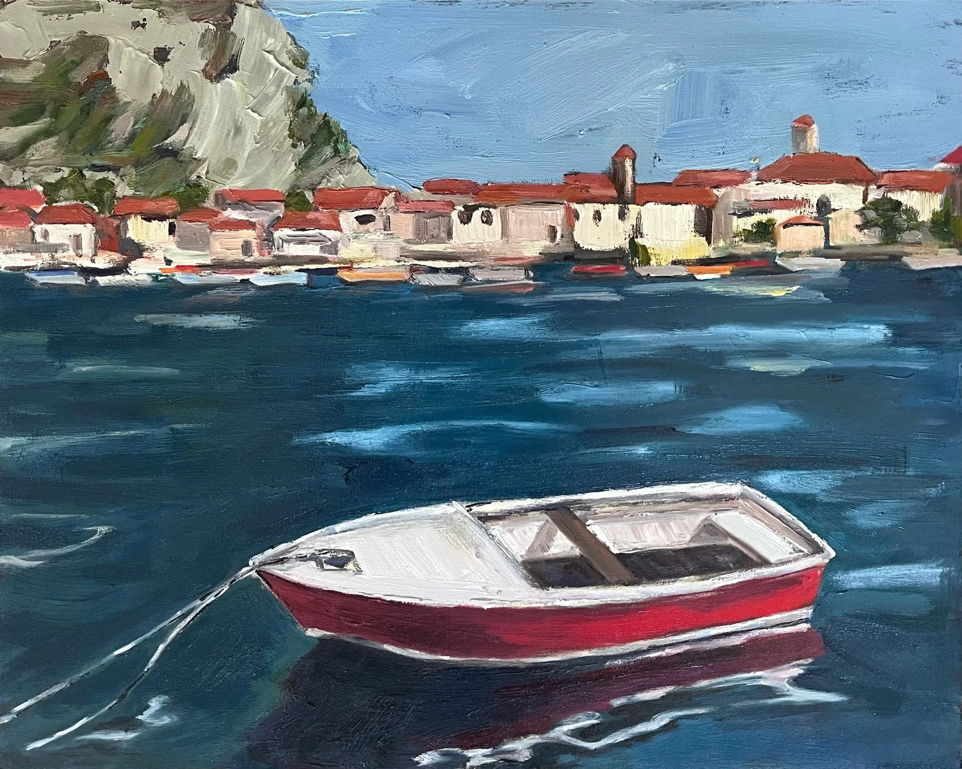  Red Boat in Omiš  12 x 15  