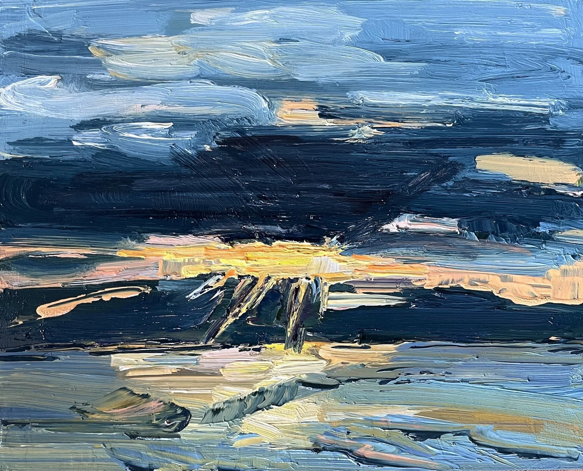  Catalina Sunrise 2  oil on panel 9 x 12 