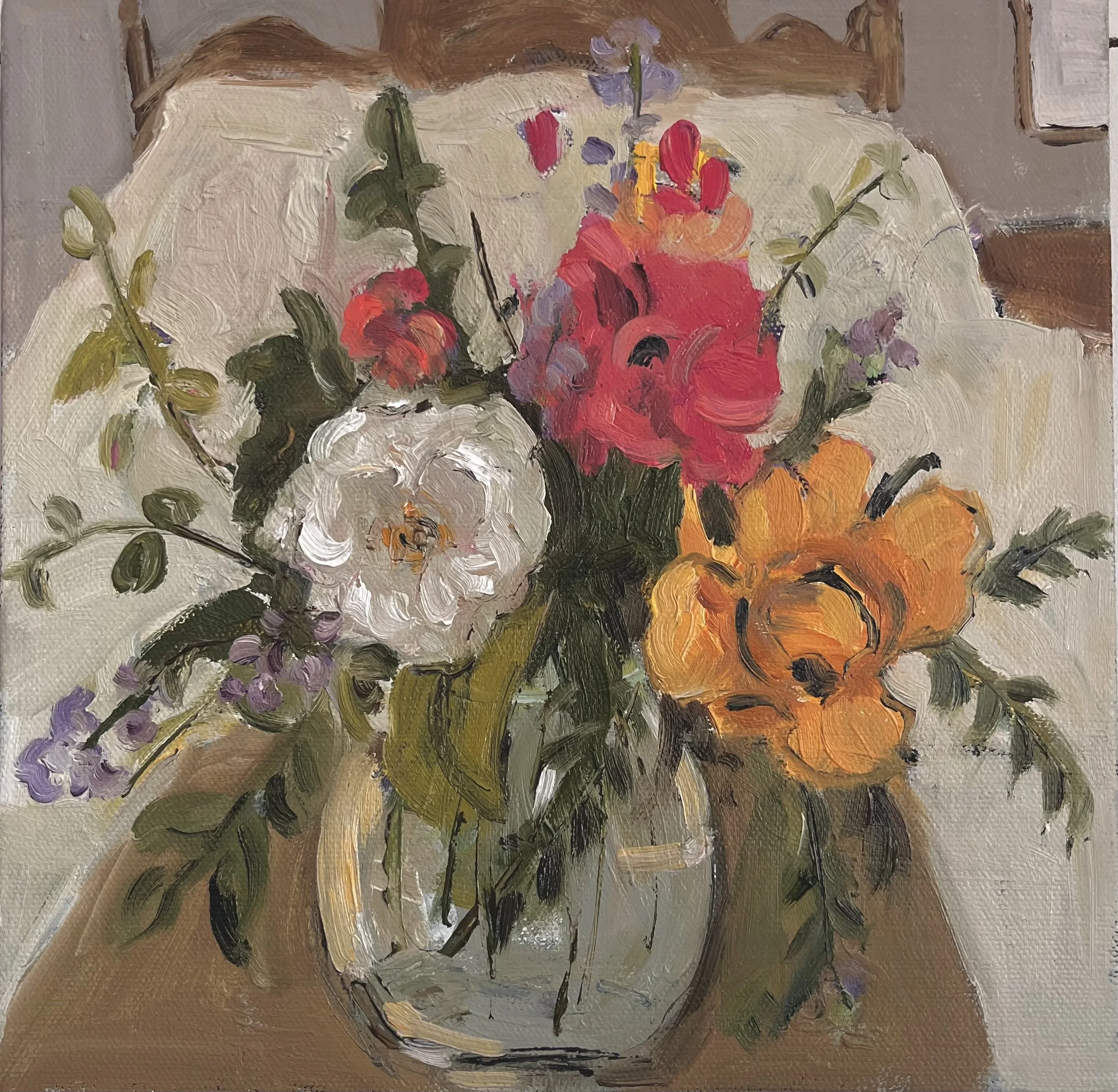  Bedside Bouquet 1 2024 oil on canvas 12 x 12 SOLD 