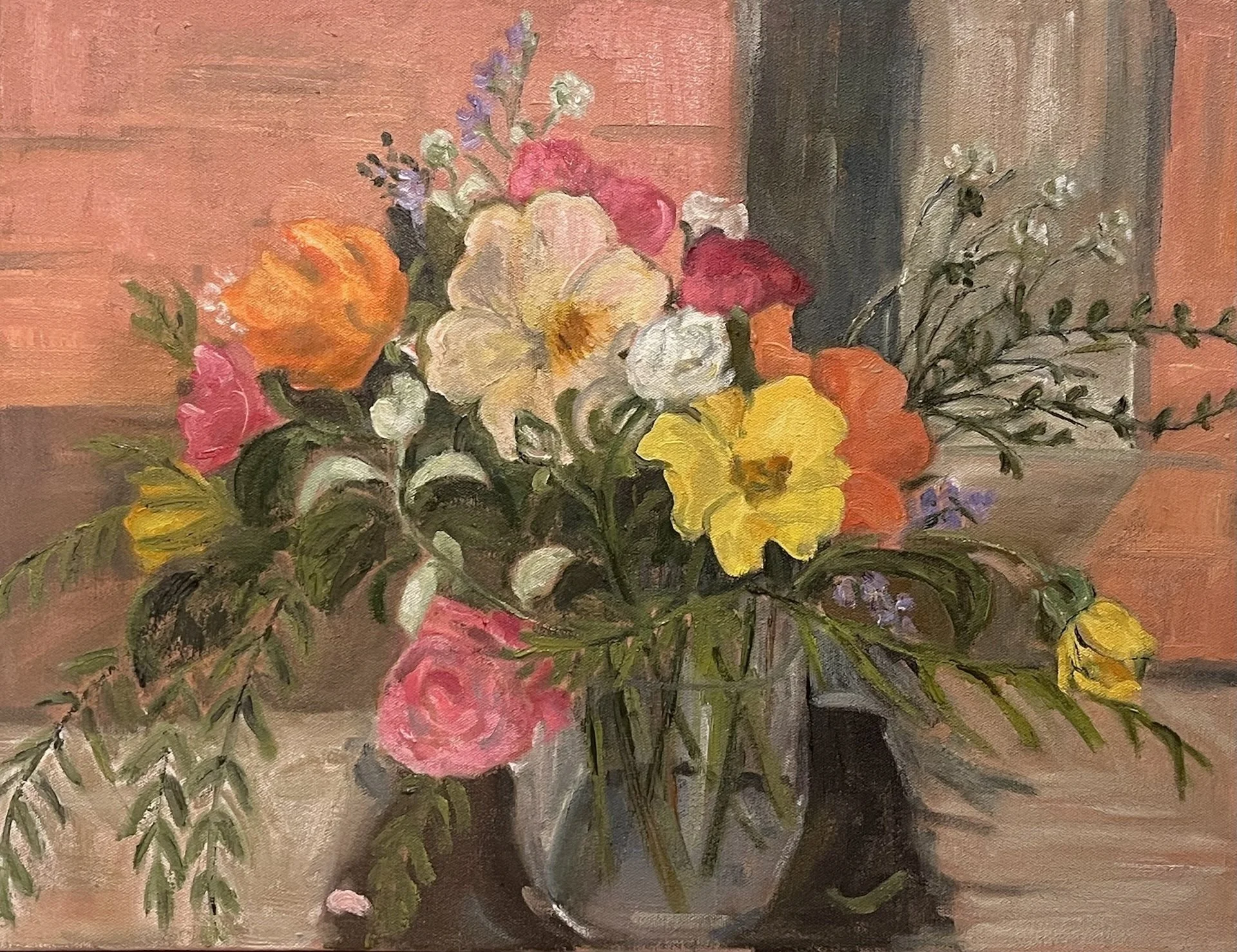  Bedside Bouquet 2024 oil on canvas 17 x 22  