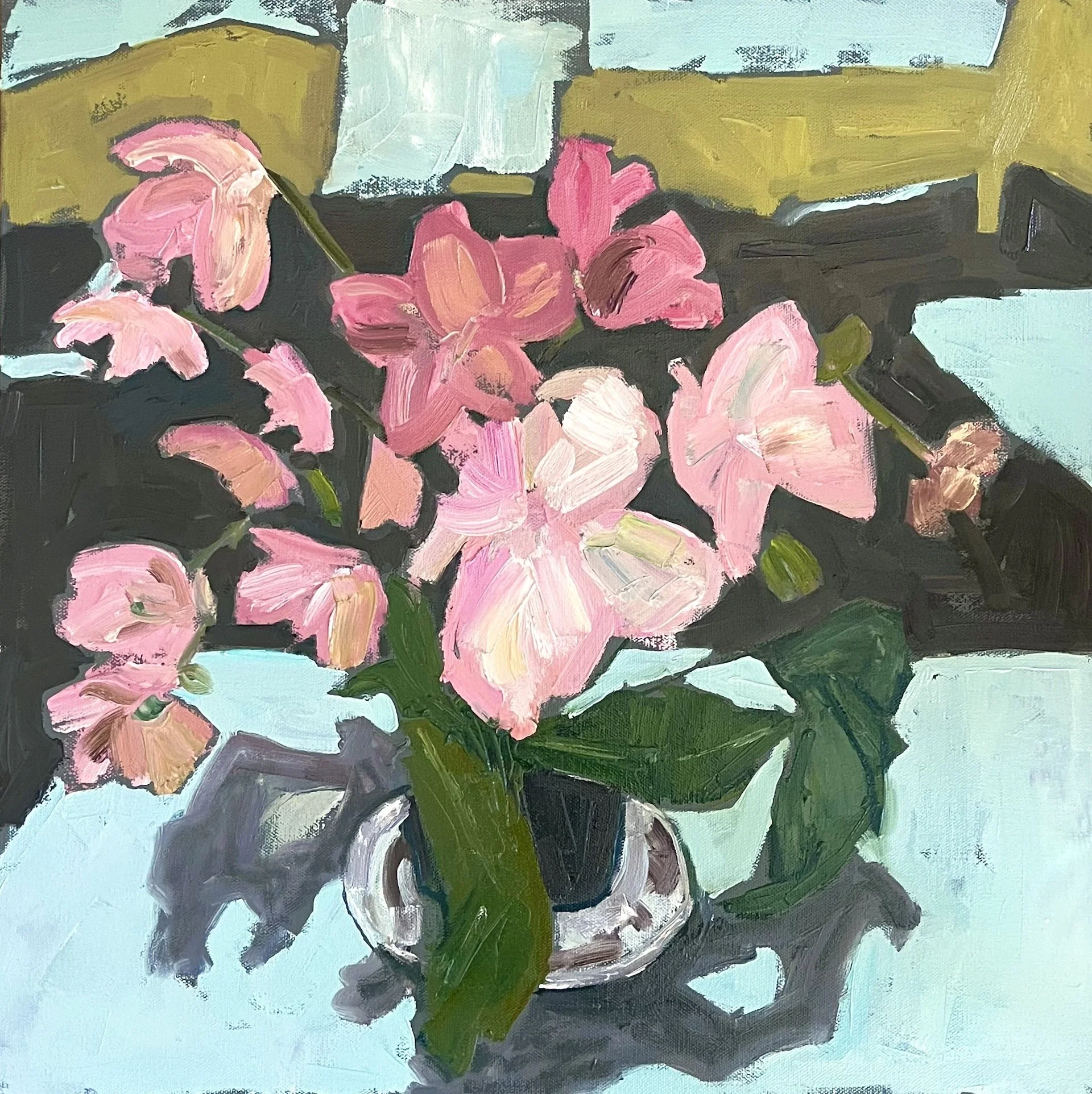  Hellebores 2024 oil on canvas 20 x 20 