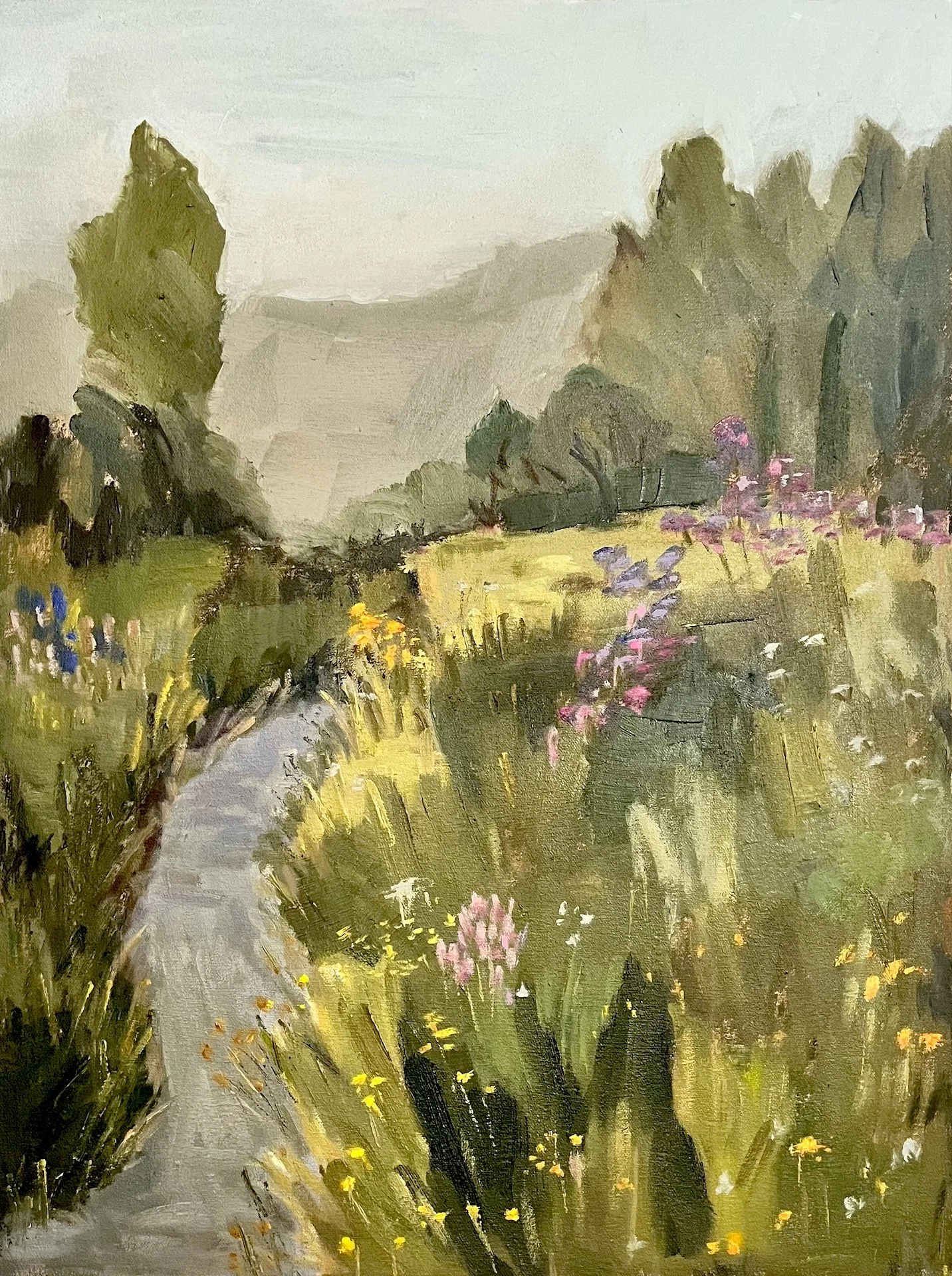  Fog Lifting (Arroyo Seco) 2024 oil on canvas 18 x 24 