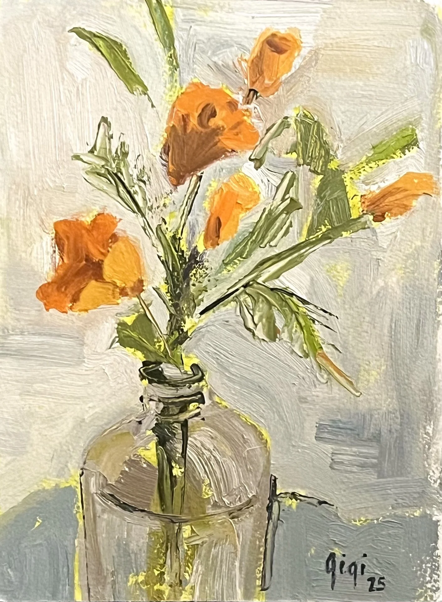  California Poppies  6 × 8 SOLD  
