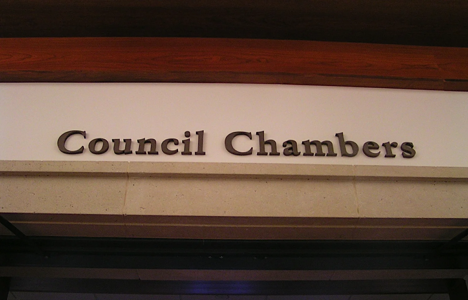 Council Chambers ID - Cut-out lettering 