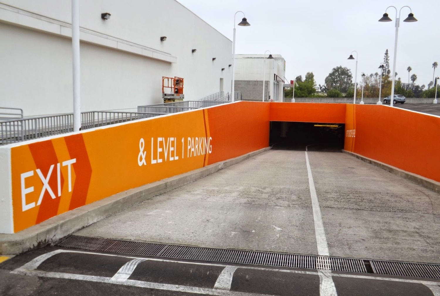 Vehicle Directional at Garage Ramp