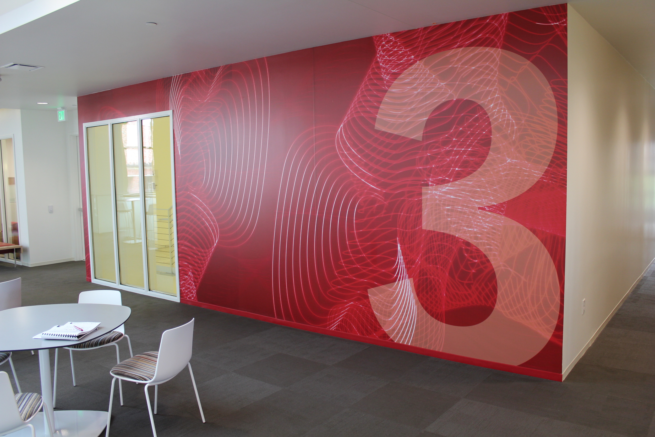 Interior Wall Graphics with Level Numbers