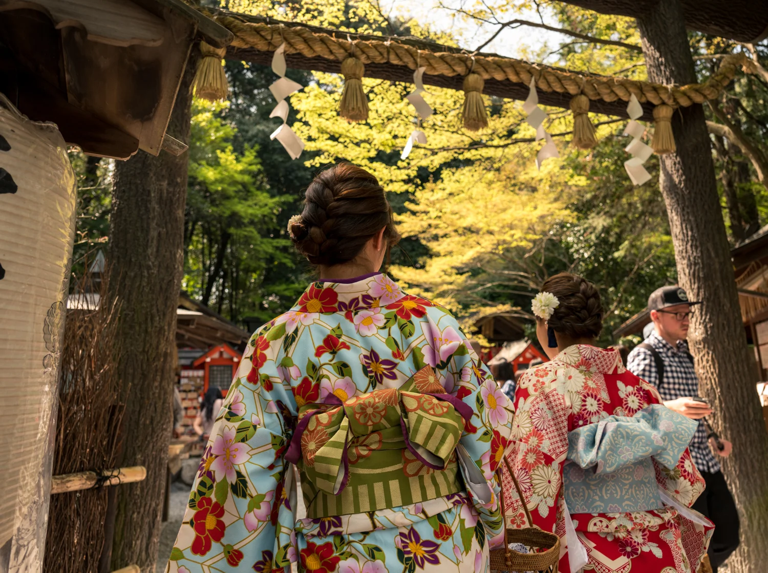 Friends at Nonomiya Shrine, Kyoto.