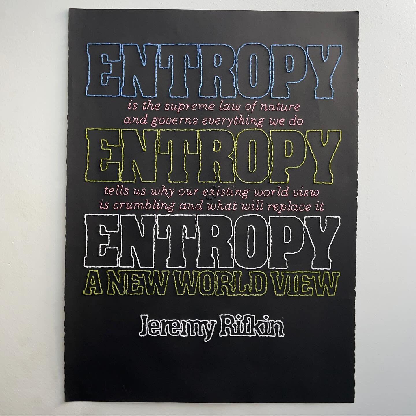 Entropy (Earth Day 2024 Part 2), 2024

Embroidery on printmaking paper [22x30 in; 55.9x76.2 cm] #earthday2024