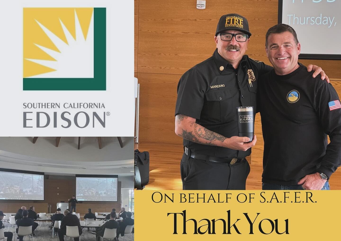 Grateful to @costamesafirerescue for hosting an insightful S.A.F.E.R meeting on Electrical Safety. Special thanks to SCE Senior Fire Management Officers Scott Brown &amp; Kyle Gordon for sharing valuable insights. Your commitment to community safety 