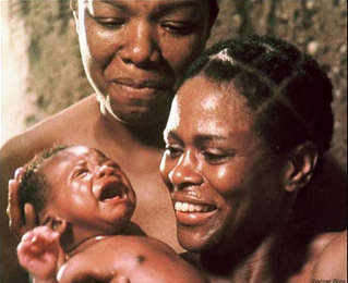 Maya Angelou and Cicely Tyson (at right) in "ROOTS"