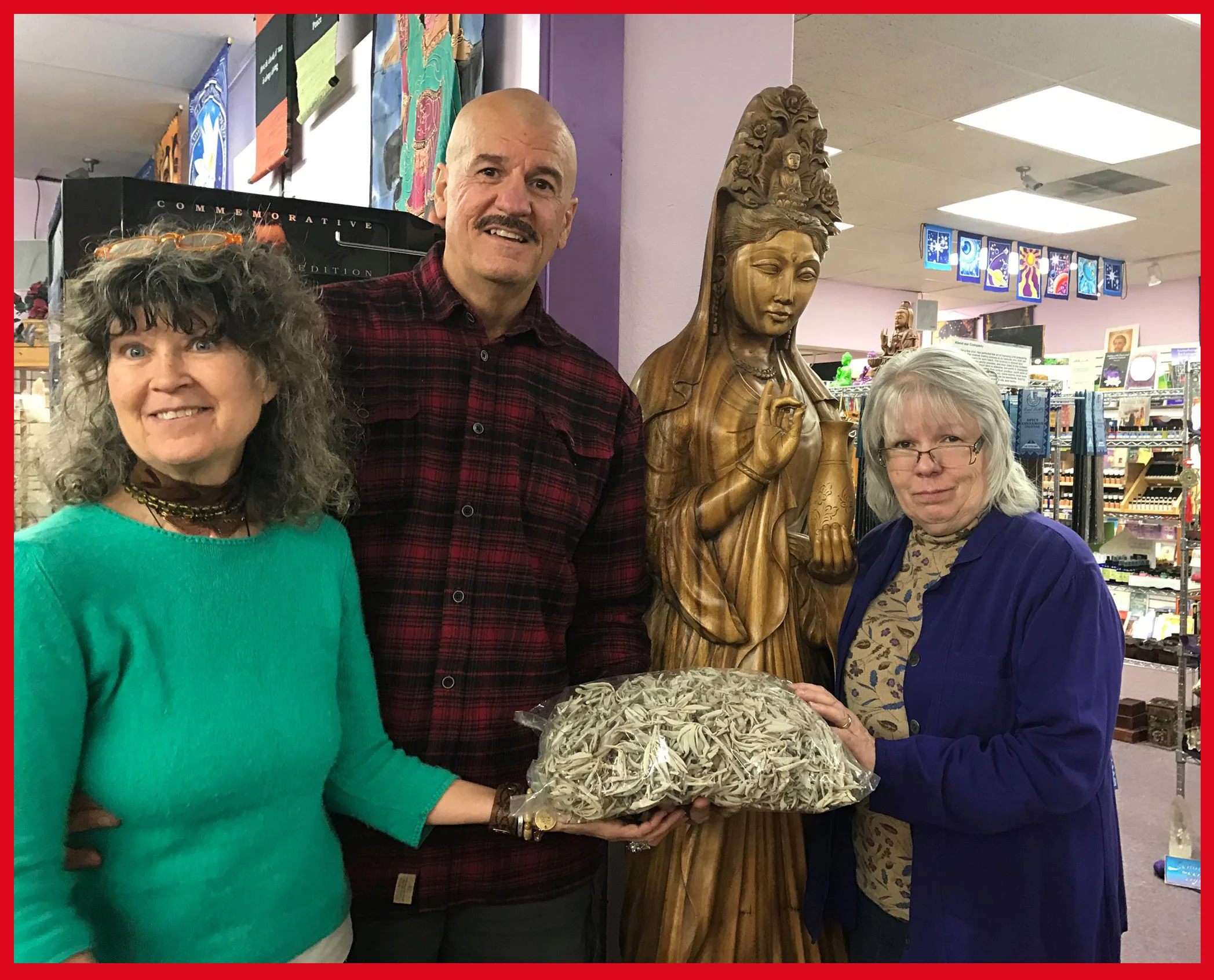 Soul Connections Metaphysical Emporium, Mt. Shasta, California. Strong connection of light and love with all the Water Protectors in North Dakota.