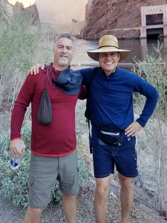 Jeffrey Young & Eric Ramirez on the Colorado River with 19 other MCLA adventurous men on a mission.