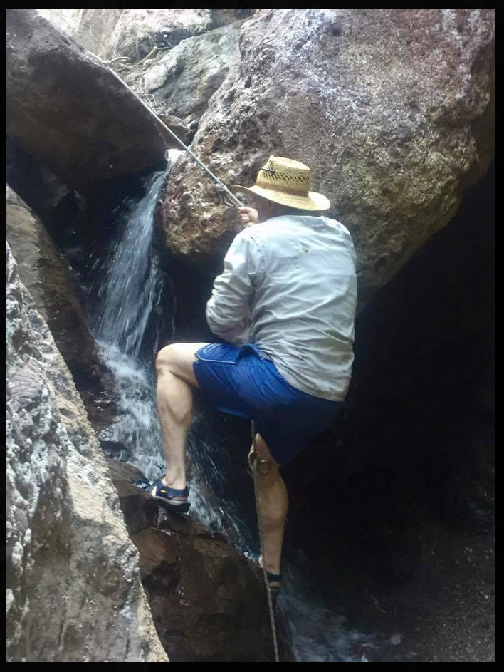 Mindfulness on the rocks. MCLA's Sacred Path spring men's retreat kayak/camping trip, Colorado River