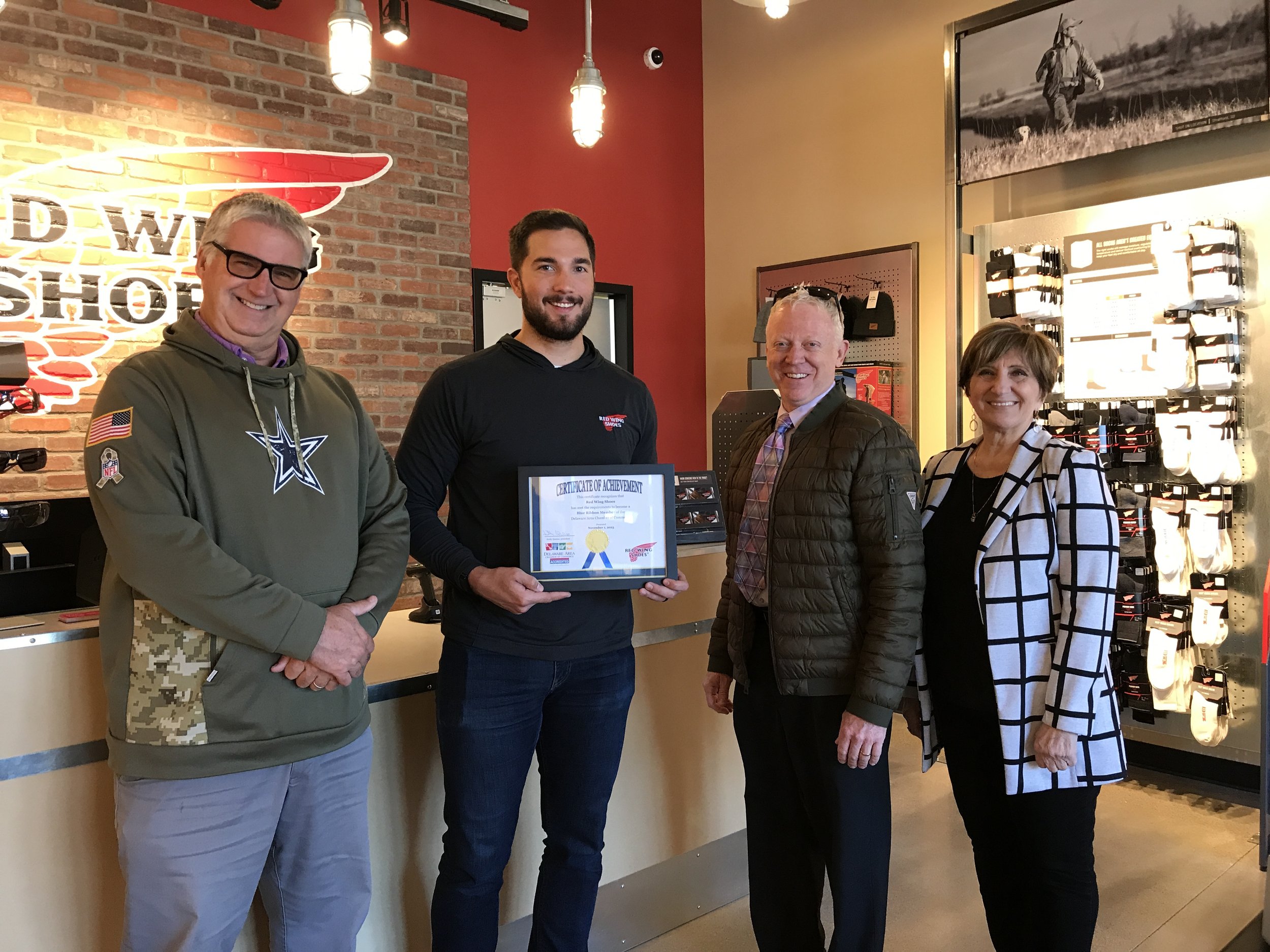 Red Wing Shoes recieves Blue Ribbon Certificate.JPG