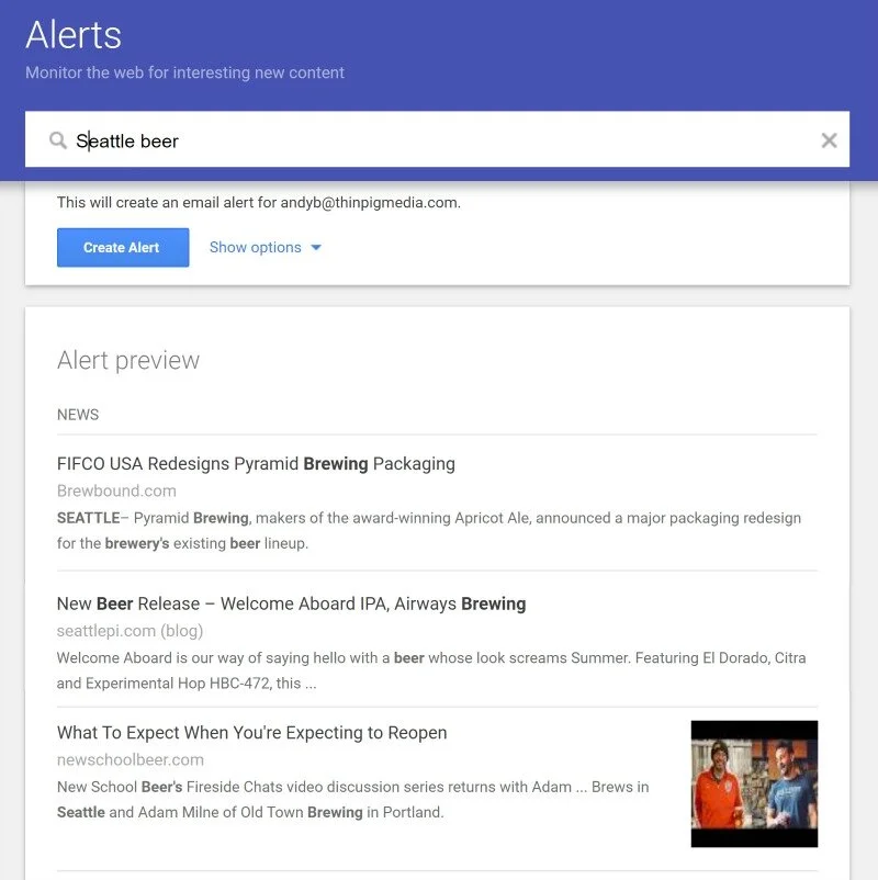 How to Set Up Google Alerts — Thin Pig Media