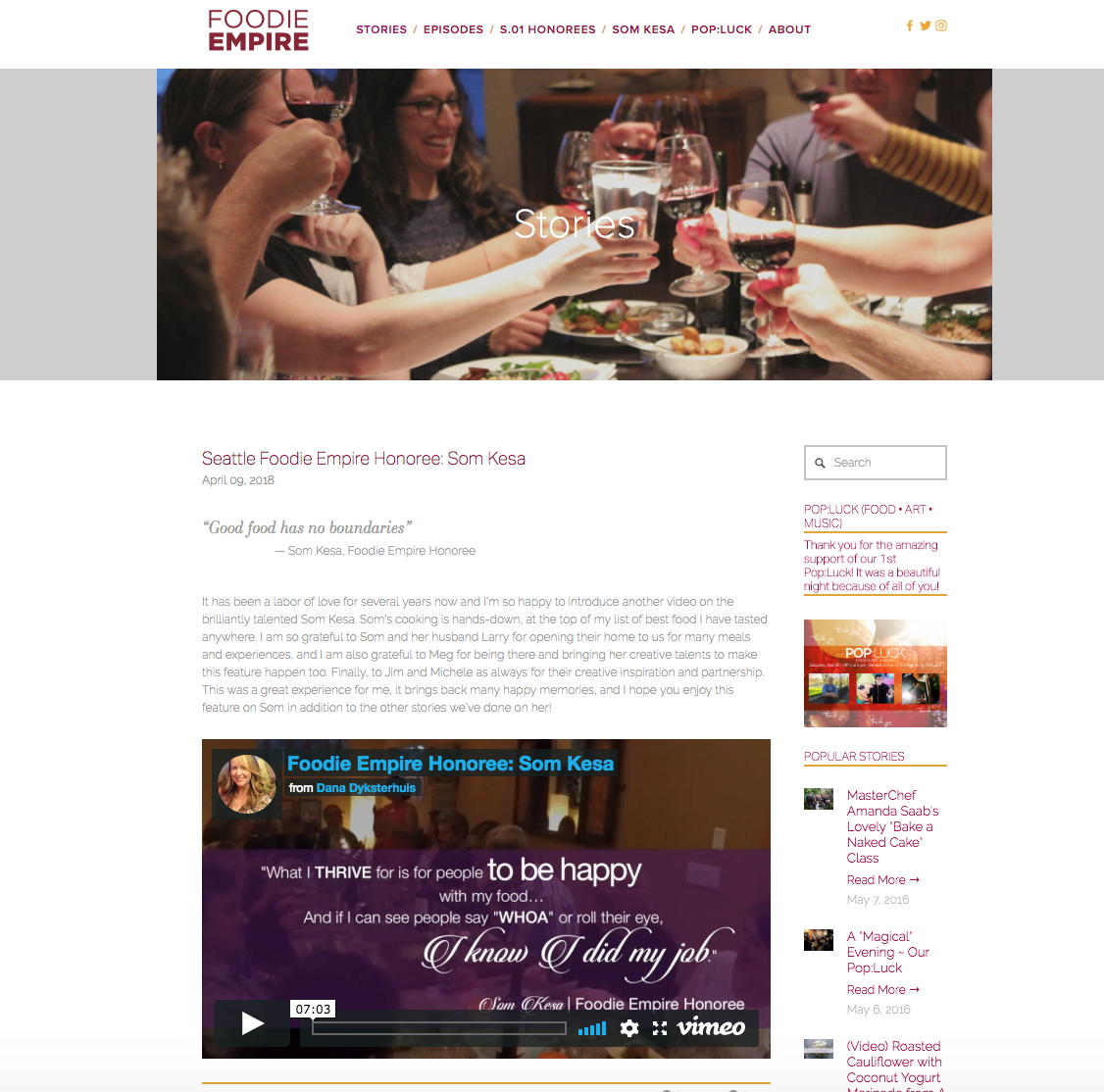 Foodie Empire: Stories on Seattle Foodies by Dana Dyksterhuis