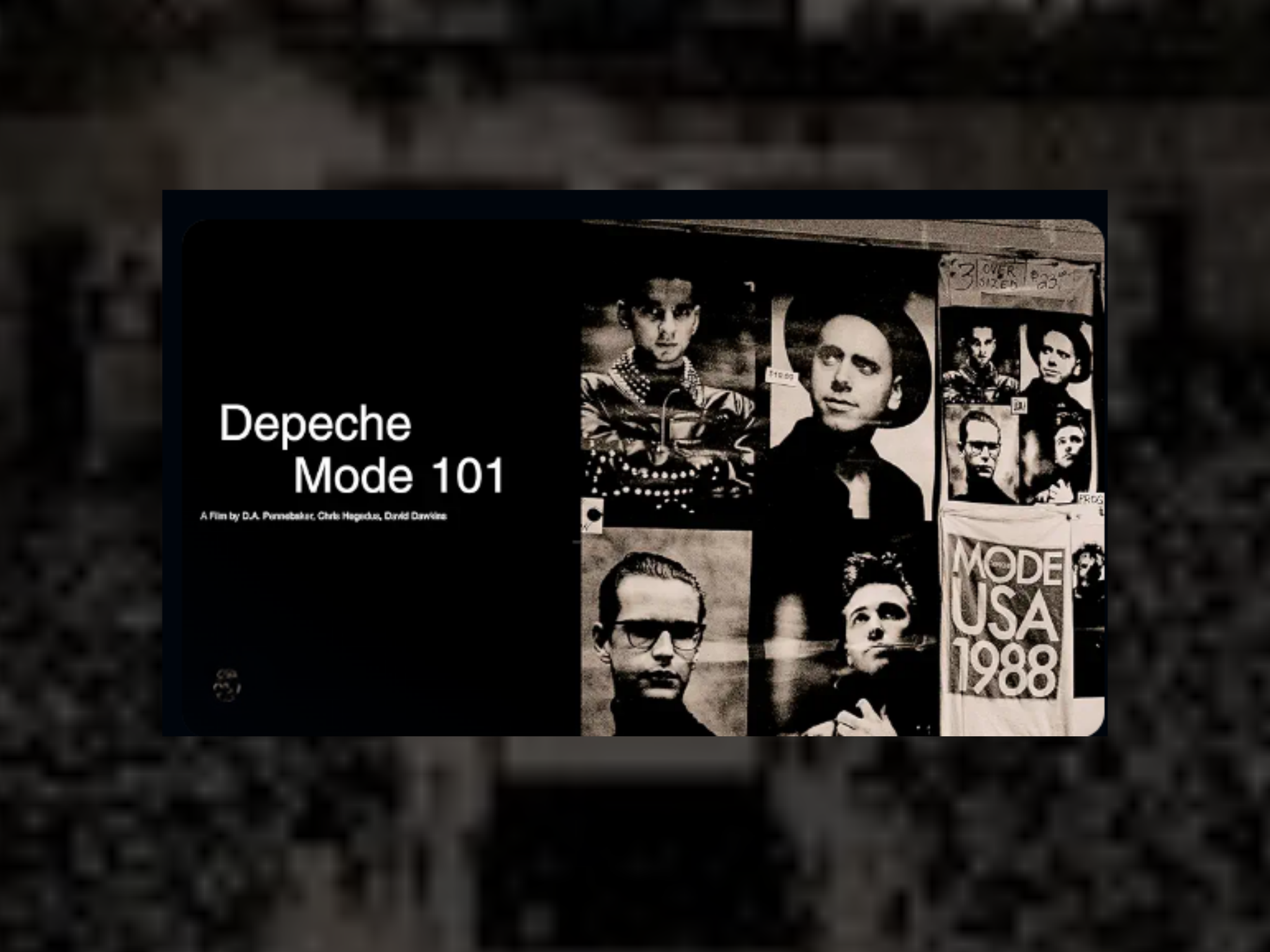 Depeche Mode 101 Pasadena Rose Bowl Behind The Wheel Musical