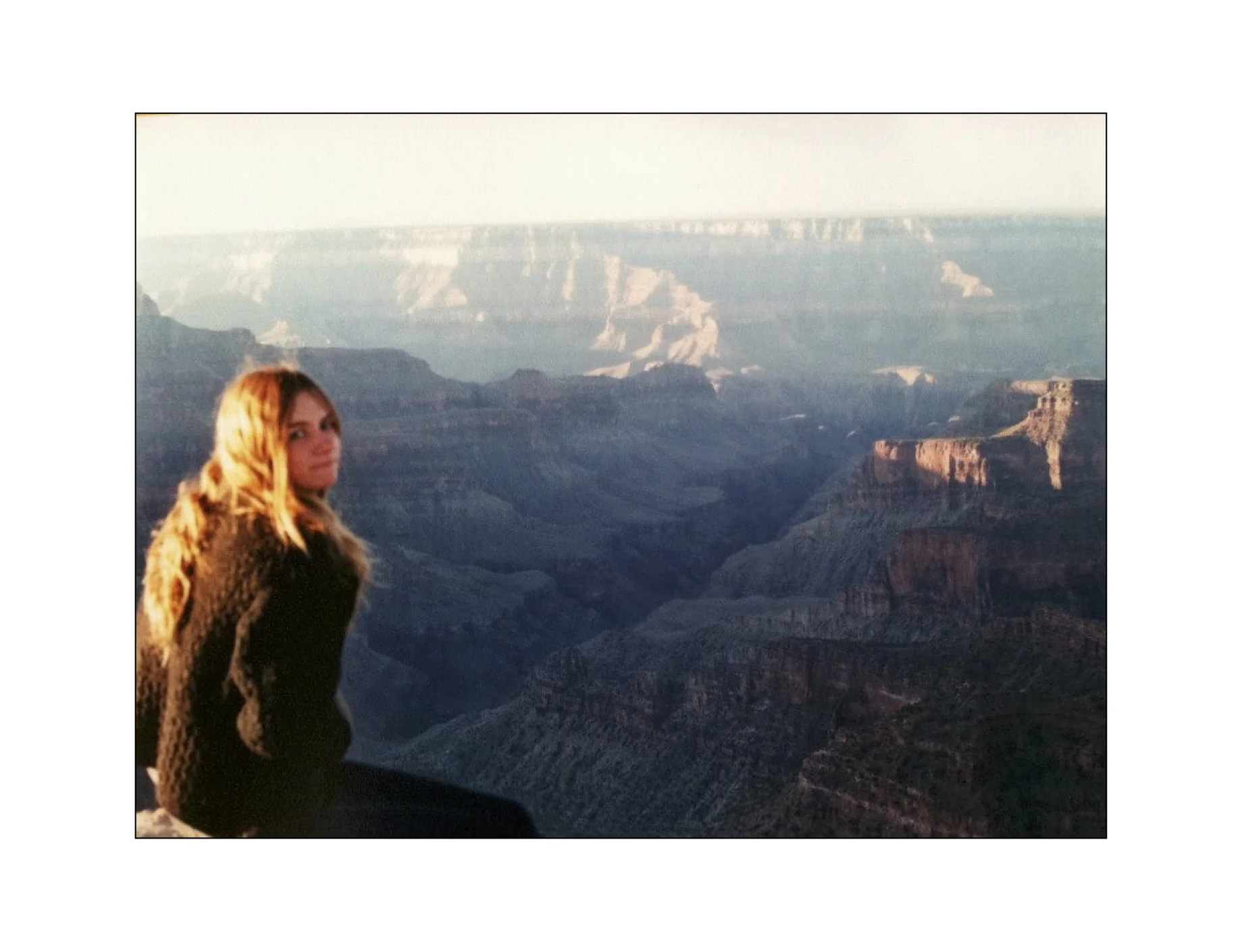 I don’t have many photos from that time. This is sad, 19 year old me at the grand canyon, helping my friend move cross country.