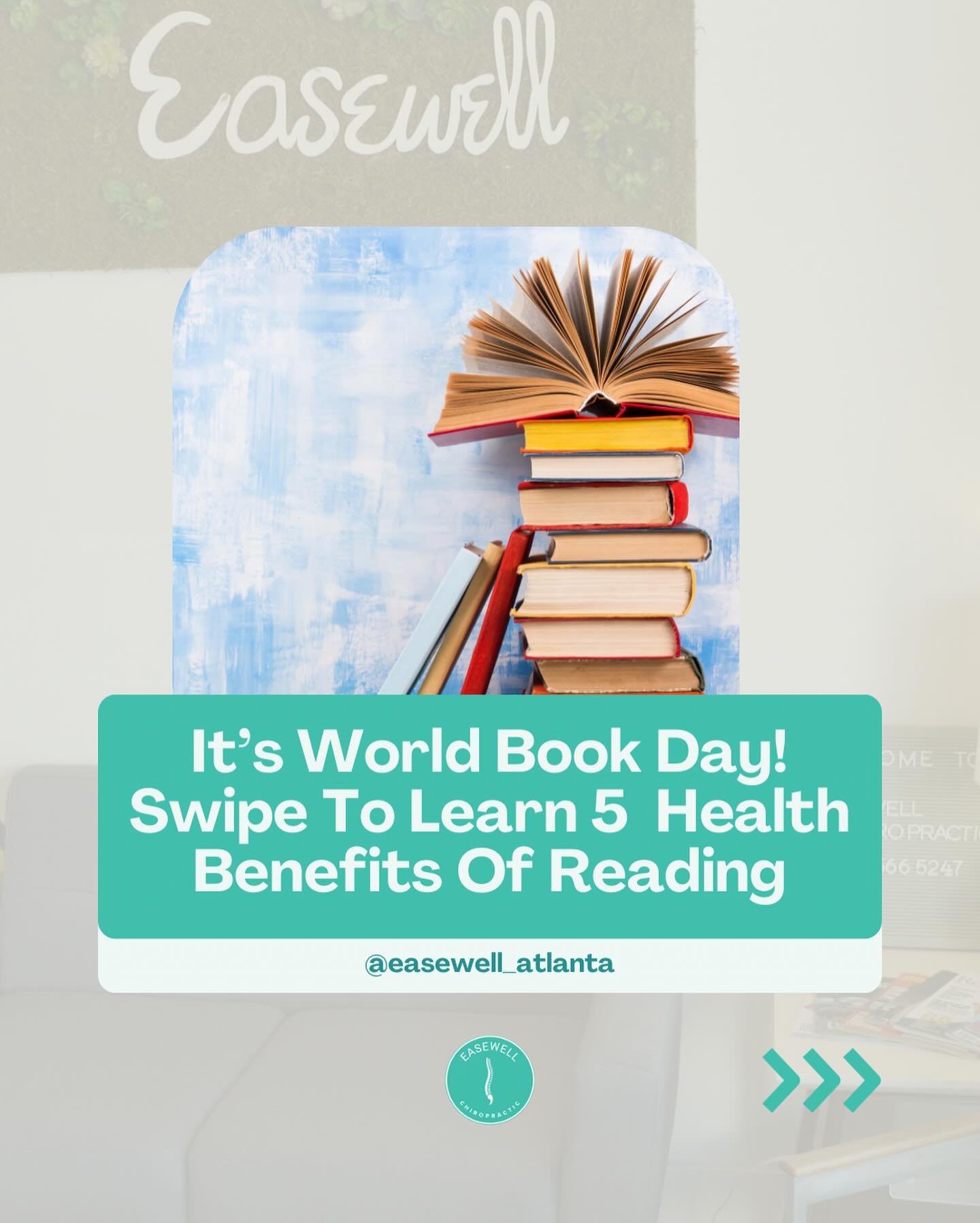 📚✨ Happy World Book Day! 🎉 Did you know that picking up a book can do more than just transport you to another world? Swipe to discover 5 incredible health benefits of reading that enhance your mind and body. From improving sleep to decreasing cogni