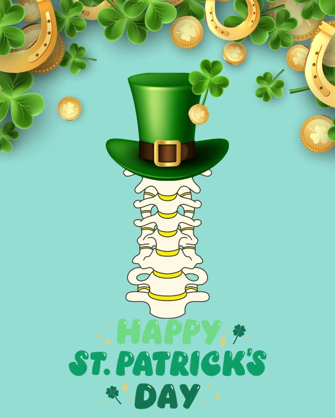 Feeling lucky? ☘️
Some people find a four-leaf clover. Others find a chiropractor who actually listens.
This St. Patrick's Day, we're counting our blessings and great posture is definitely on the list.

Here's some luck you can make for yourself:
🍀 