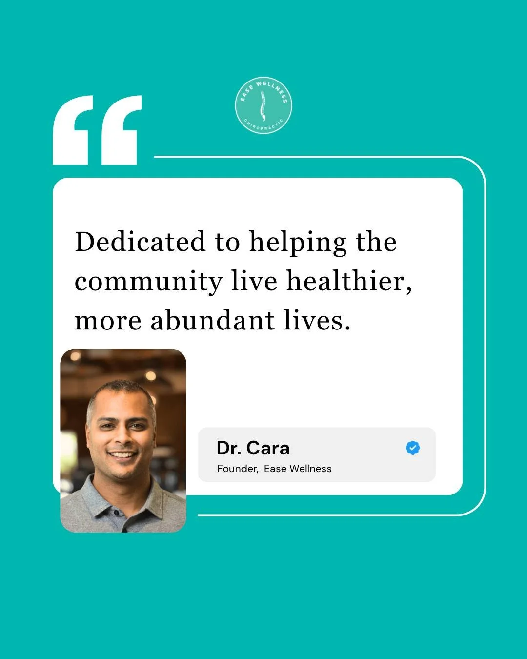 Before Ease Wellness had eight locations, before the podcast, before the blog, there was a question.

Dr. Cara grew up in South Africa watching his grandfather struggle with chronic illness. That experience planted a seed.

It drove him to earn his D