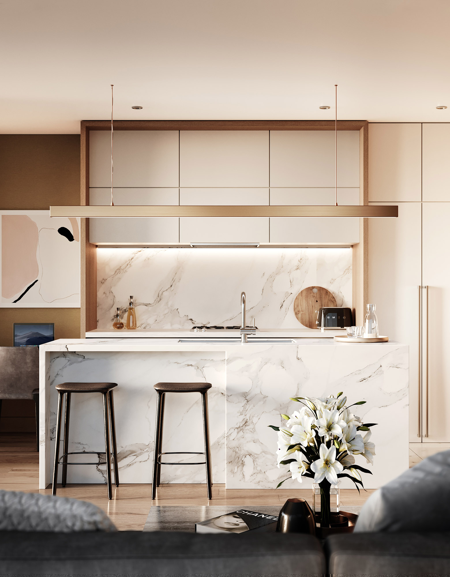 Seascape Kitchen Vignette