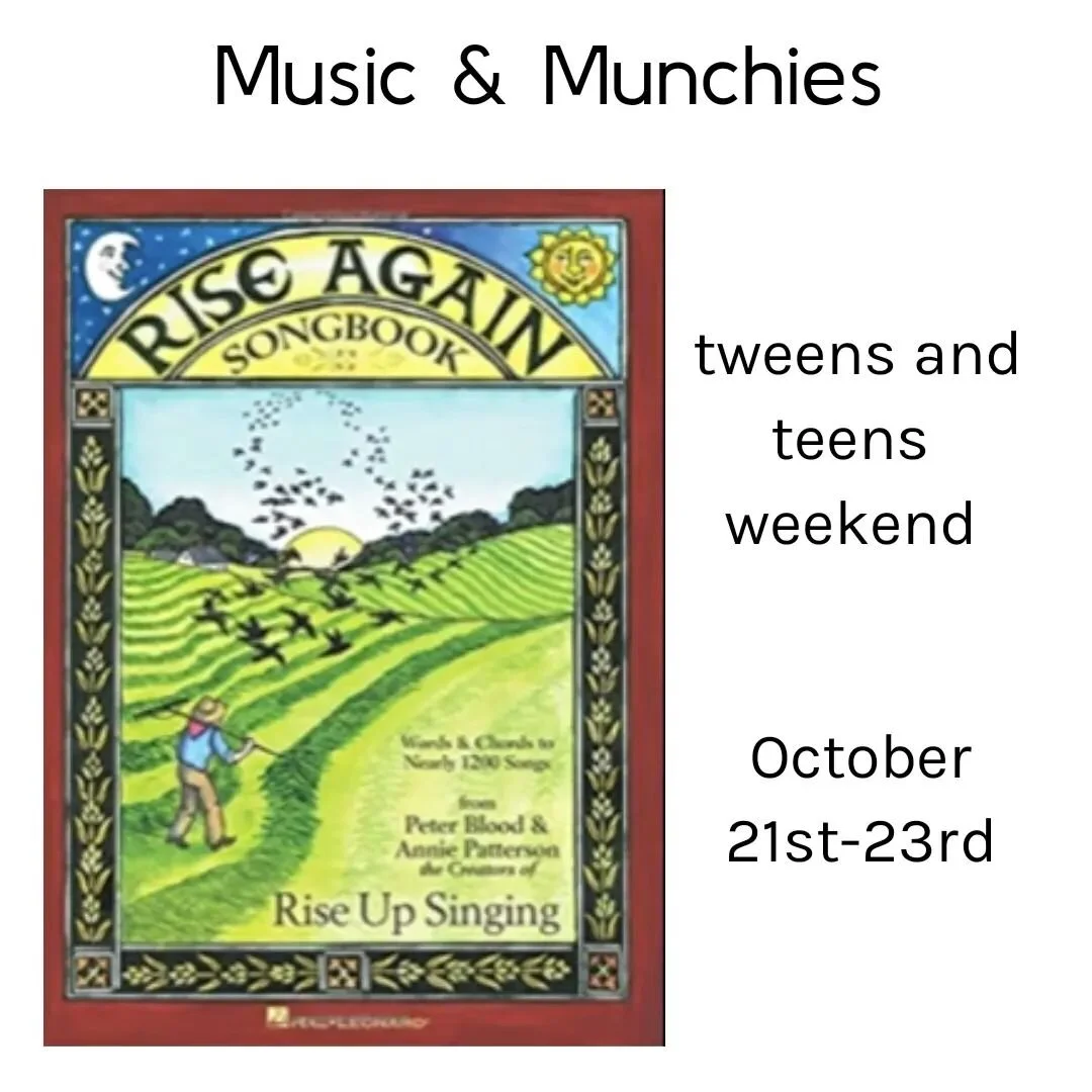 Enjoy autumn at Sound View during this "Tweens and Teens" event! This weekend, we will be learning to play the camp's unique assortment of instruments - ukuleles, banjos, and handbells. We will be also learning to use the RISE AGAIN songboo