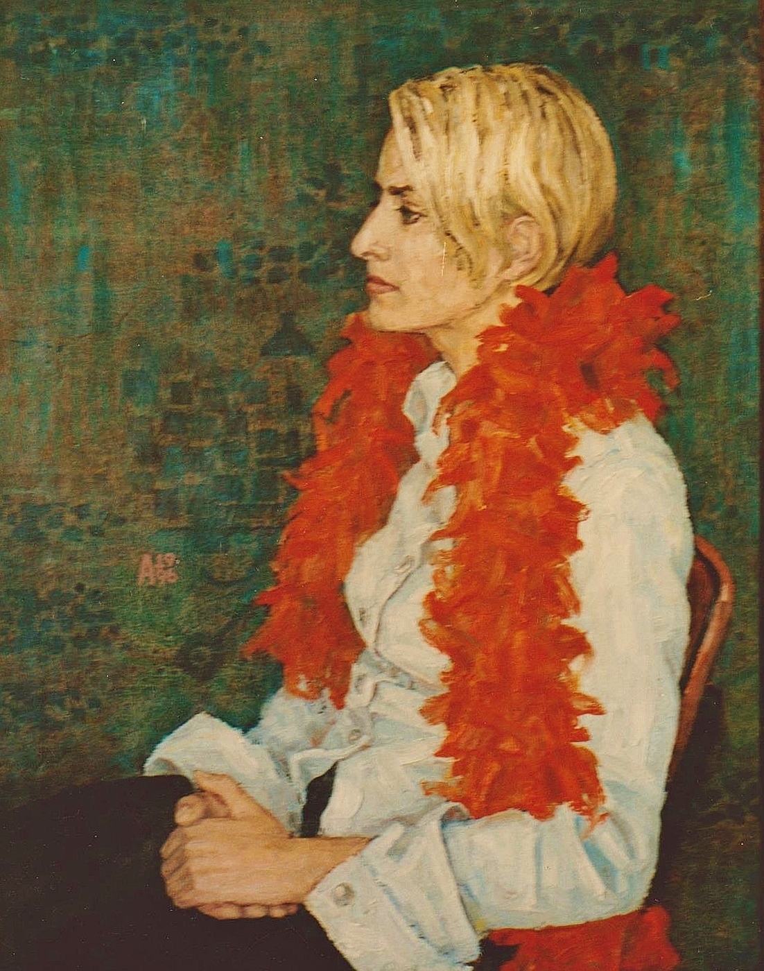 Girl with Feather Boa 