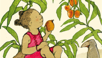 One of Lauren Tobias' charming illustrations of Anna Hibiscus, from Anna Hibiscus .
