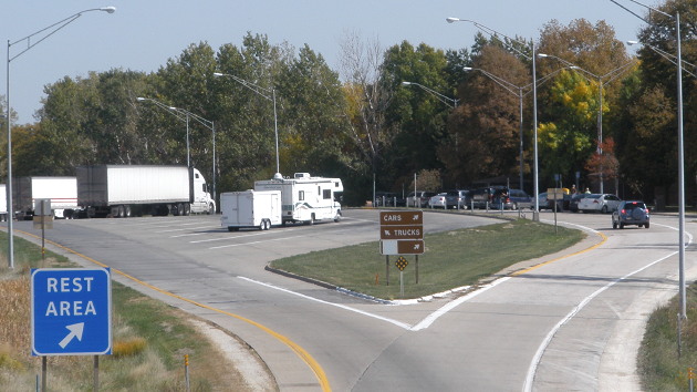 Do you want to let your children loose in this parking lot? Neither do I. This blog post is all about trading blah for “Oh boy YEAH!!!” on road trips.