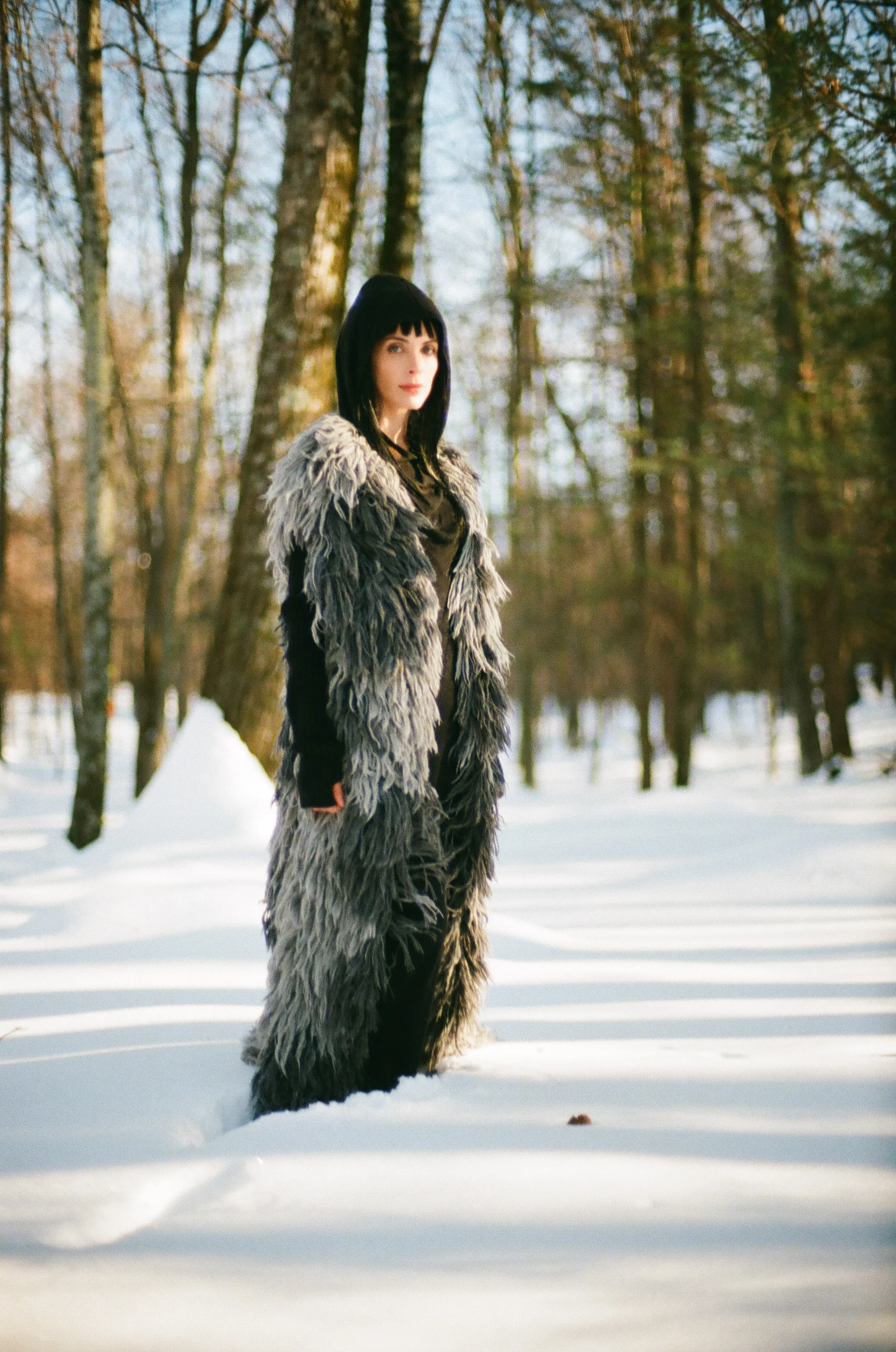 SEKHMET shaggy fringe sweater coat.