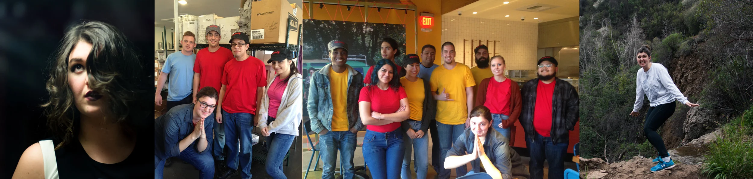 (left) Me around 2:30 am; (middle) Two of my training groups after they completed their training; (right) Hiking in Malibu