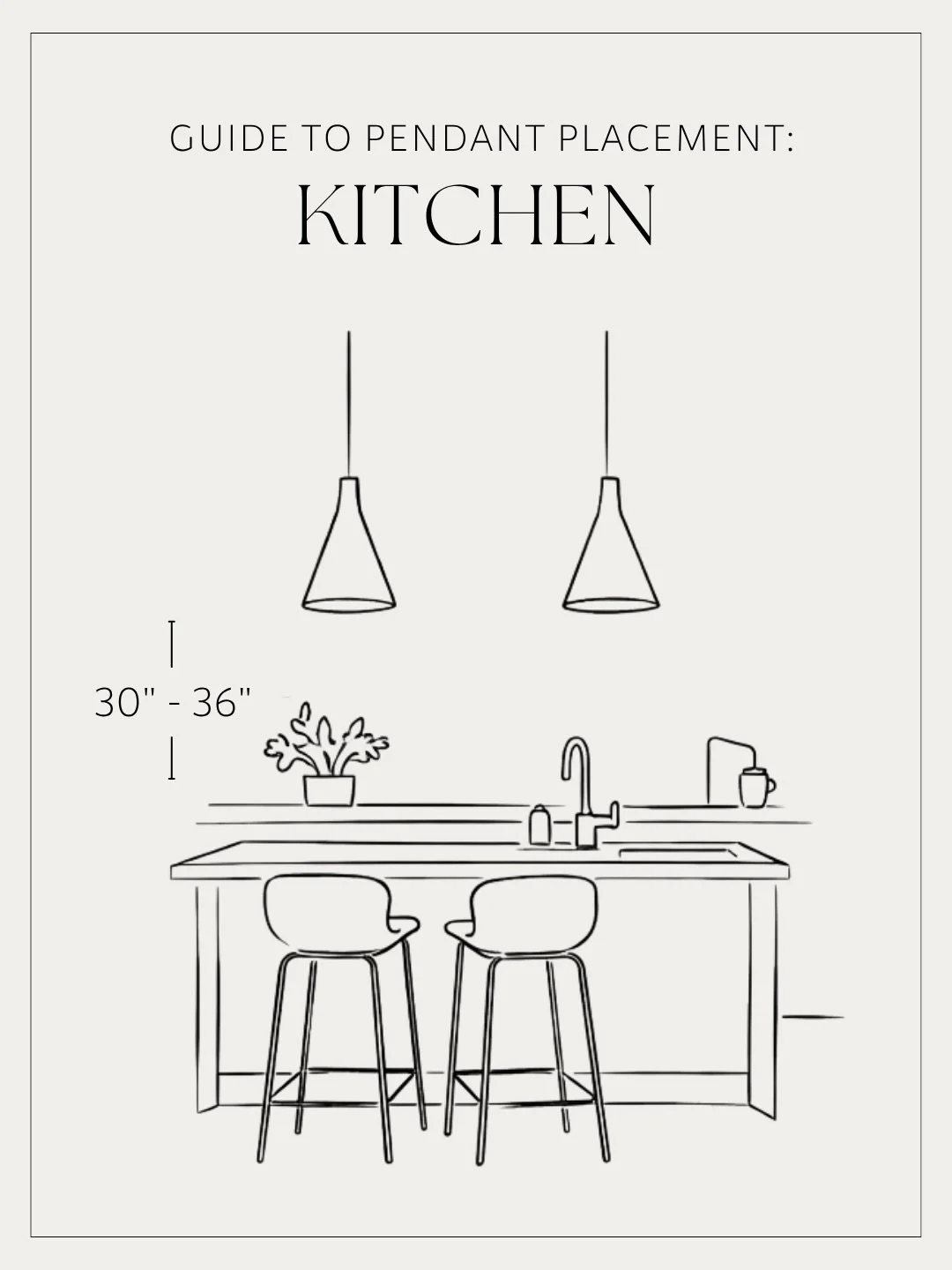 Lighting placement matters more than you think.

A few inches too high and the fixture feels disconnected from the space.
A few inches too low and it starts to interfere with how the room functions.

Over a kitchen island, at a dining table, or besid