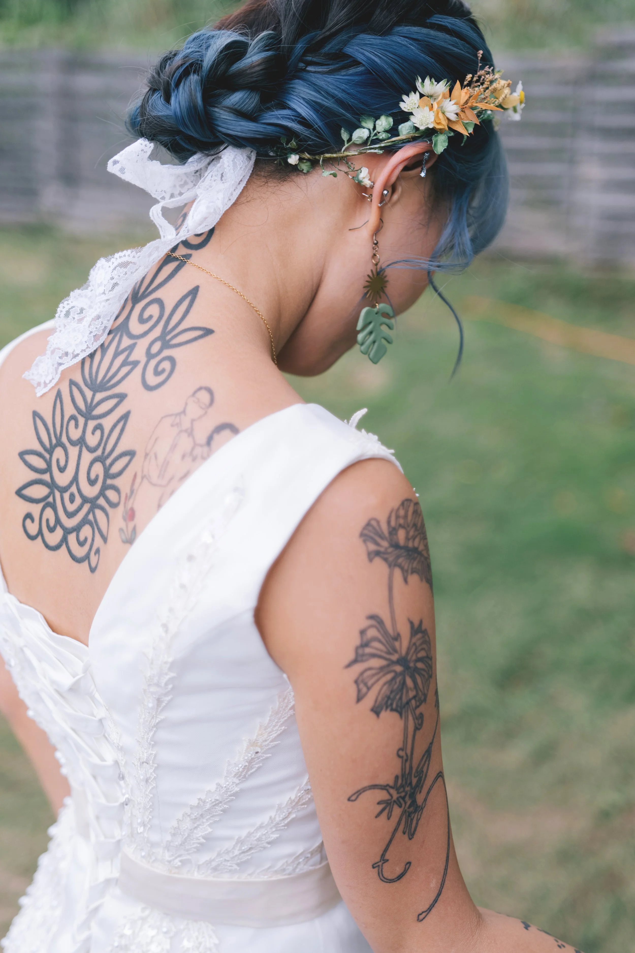 Bride with tattoo